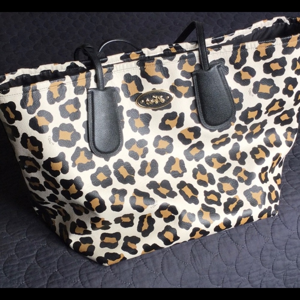 Coach Leopard Tote